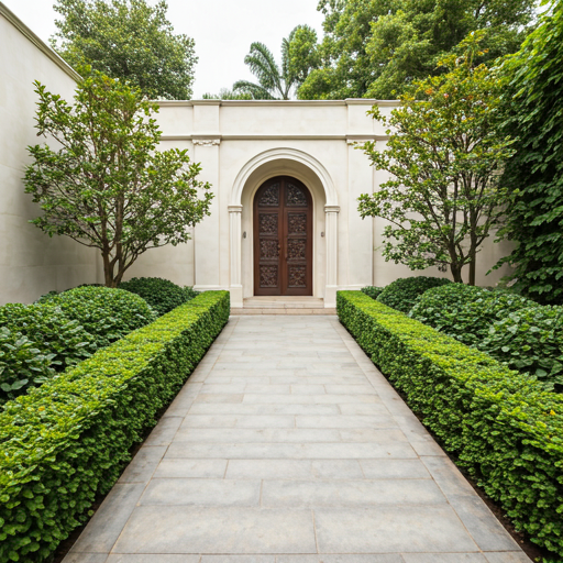 Sehr gepflegter Garten und Eingangsbereich